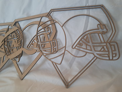 5 Layer, American Football (NFL), Laser Cut Wall Art "Kit" - NZ Made