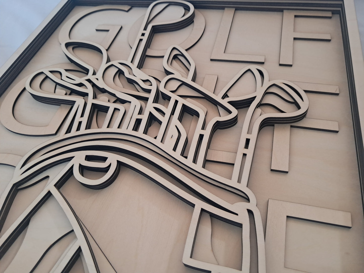 6 Layer, Golf, Laser Cut Wall Art "Kit" - NZ Made