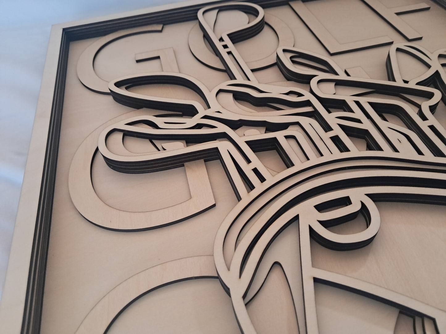 6 Layer, Golf, Laser Cut Wall Art "Kit" - NZ Made