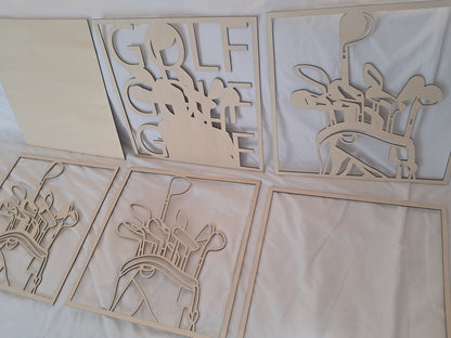 6 Layer, Golf, Laser Cut Wall Art "Kit" - NZ Made