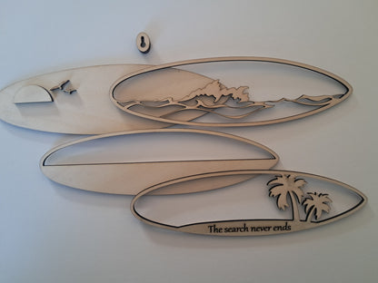 4 Layer, Surfing Phrases, Laser Cut Wall Art "Kit" - NZ Made - Urban Vibe Studio