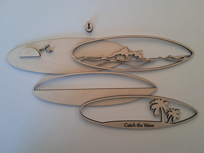 4 Layer, Surfing Phrases, Laser Cut Wall Art "Kit" - NZ Made - Urban Vibe Studio