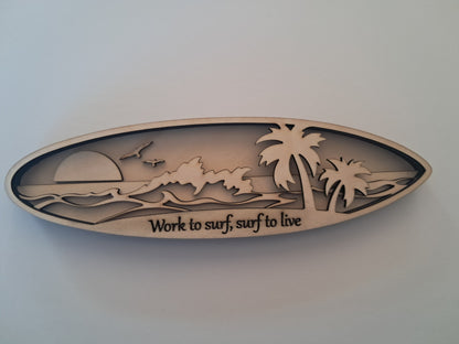 4 Layer, Surfing Phrases, Laser Cut Wall Art "Kit" - NZ Made - Urban Vibe Studio