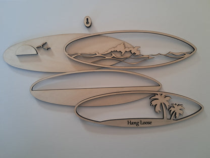 4 Layer, Surfing Phrases, Laser Cut Wall Art "Kit" - NZ Made - Urban Vibe Studio
