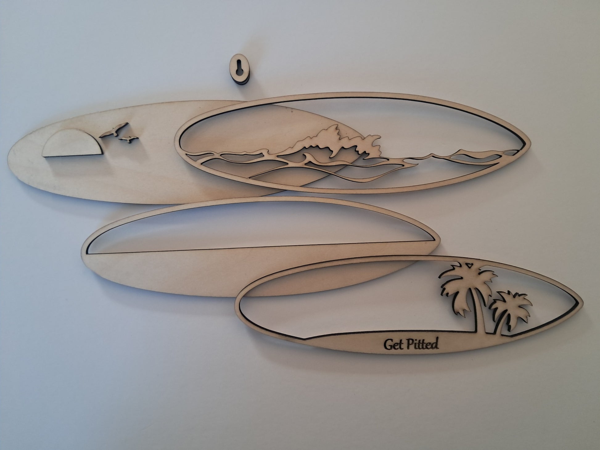 4 Layer, Surfing Phrases, Laser Cut Wall Art "Kit" - NZ Made - Urban Vibe Studio