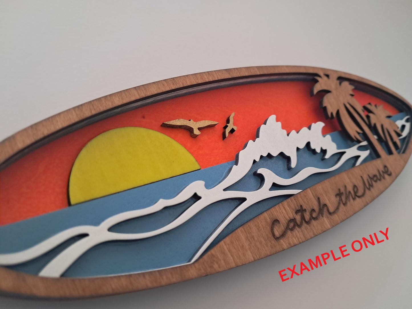 4 Layer, Surfing Phrases, Laser Cut Craft Kit - NZ Made - Urban Vibe Studio