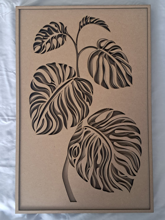 7 Layer - Monstera Plant - Laser Cut Craft Kit - NZ Made - Urban Vibe Studio