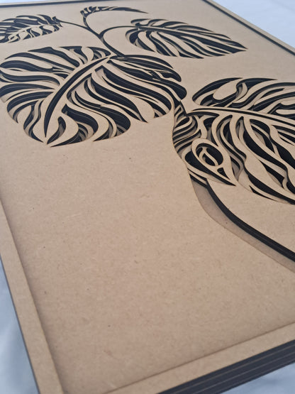 7 Layer - Monstera Plant - Laser Cut Craft Kit - NZ Made - Urban Vibe Studio
