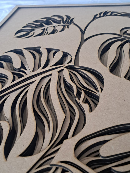 7 Layer - Monstera Plant - Laser Cut Craft Kit - NZ Made - Urban Vibe Studio