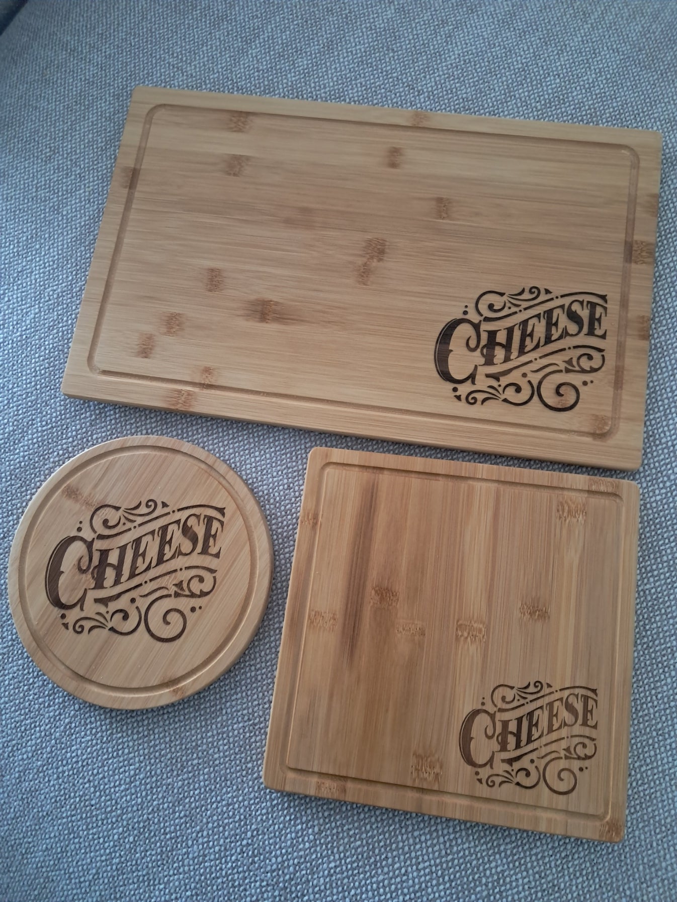 Set of Three Serving / Cutting Boards - Laser Engraved - Urban Vibe Studio