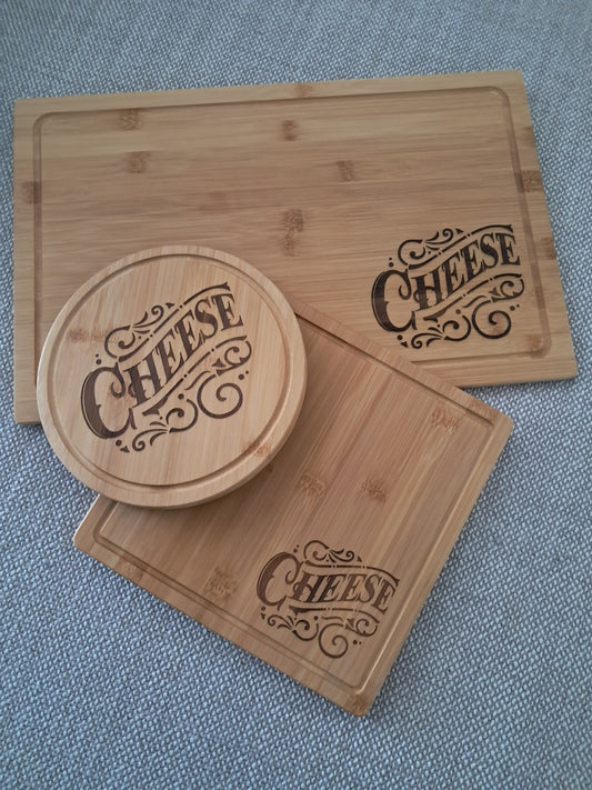 Set of Three Serving / Cutting Boards - Laser Engraved - Urban Vibe Studio