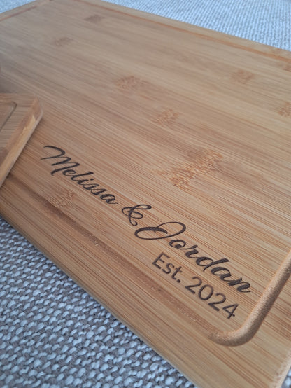 Set of Three Personalised Serving / Cutting Boards - Laser Engraved - Urban Vibe Studio