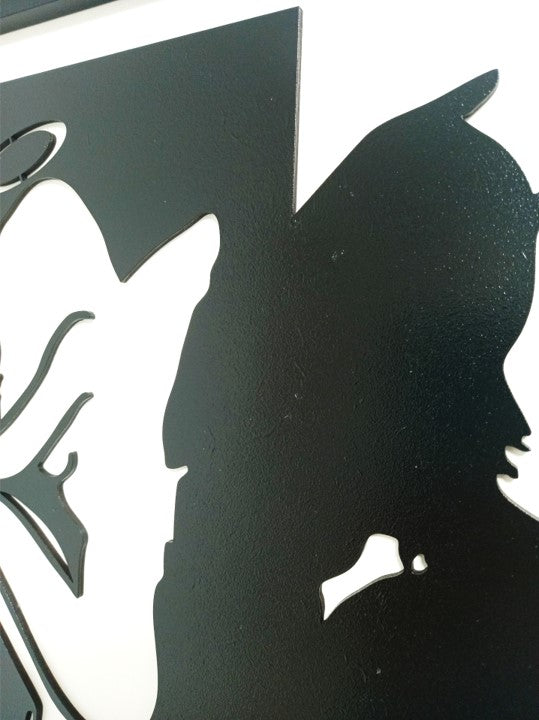 Good vs Evil - Laser Cut Wall Art, Framed - 43cm x 43cm x 3cm - Urban Vibe Studio