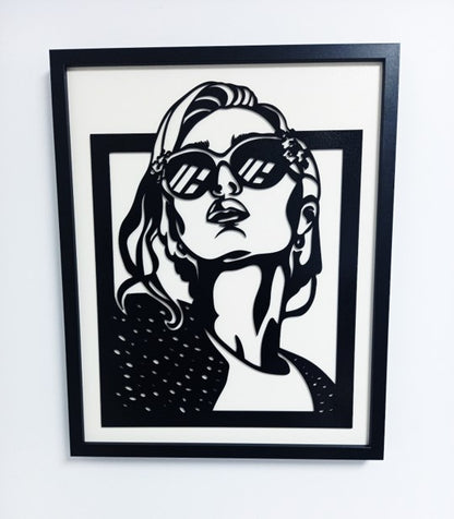 Summer Chic - Laser Cut Wall Art, Framed - 53cm x 43cm x 3cm - Urban Vibe Studio