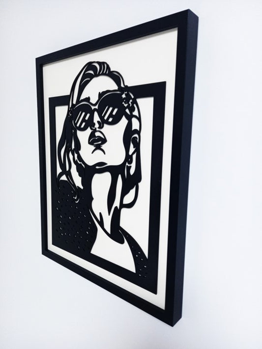 Summer Chic - Laser Cut Wall Art, Framed - 53cm x 43cm x 3cm - Urban Vibe Studio