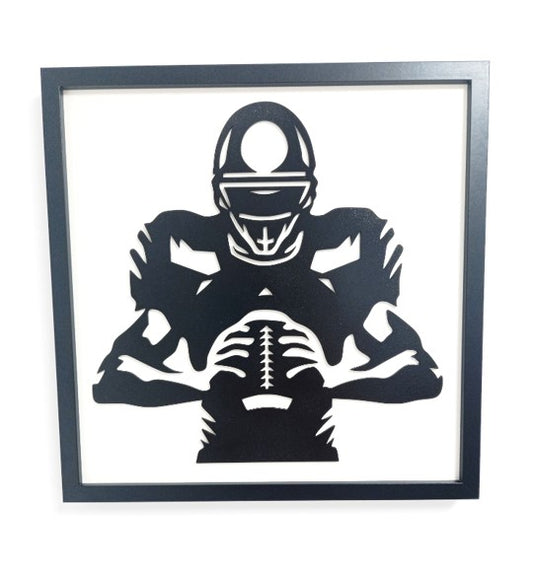 NFL (American Football) - Laser Cut Wall Art, Framed - 43cm x 43cm x 3cm - Urban Vibe Studio