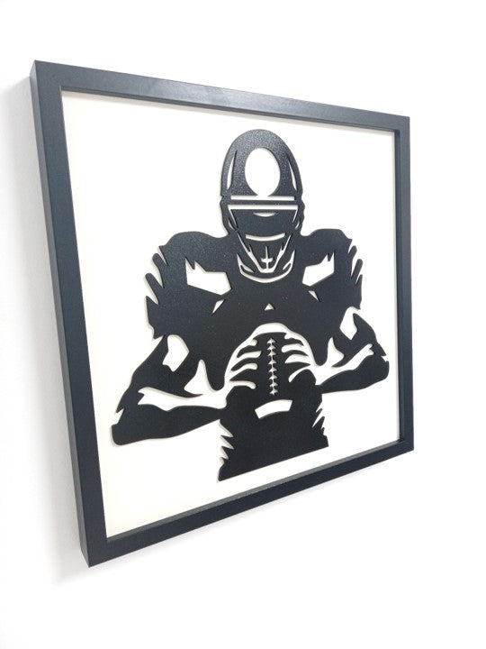 NFL (American Football) - Laser Cut Wall Art, Framed - 43cm x 43cm x 3cm - Urban Vibe Studio