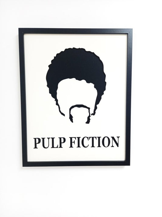 For the Pulp Fiction Fan - Laser Cut Wall Art, Framed - 53cm x 43cm x 3cm - Urban Vibe Studio