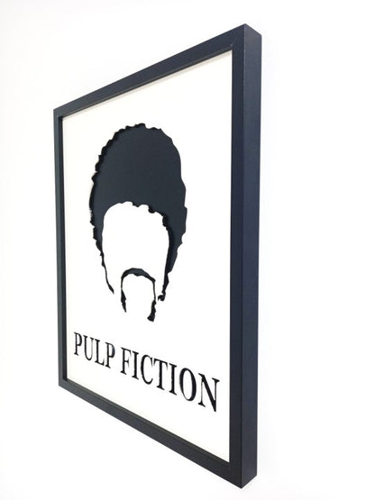 For the Pulp Fiction Fan - Laser Cut Wall Art, Framed - 53cm x 43cm x 3cm - Urban Vibe Studio
