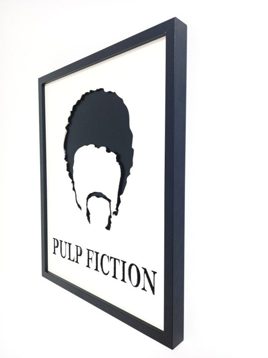 For the Pulp Fiction Fan - Laser Cut Wall Art, Framed - 53cm x 43cm x 3cm - Urban Vibe Studio