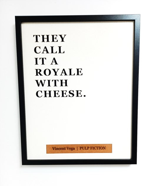 Royale with Cheese - Pulp Fiction, Laser Cut Wall Art - 53cm x 43cm x 3cm - Urban Vibe Studio