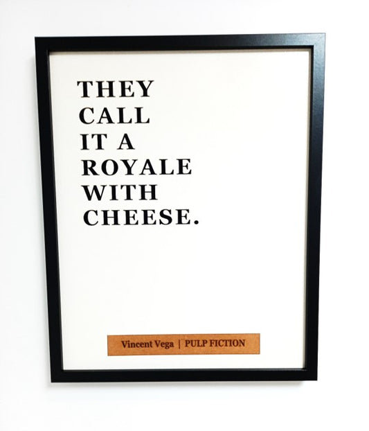 Royale with Cheese - Pulp Fiction, Laser Cut Wall Art - 53cm x 43cm x 3cm - Urban Vibe Studio