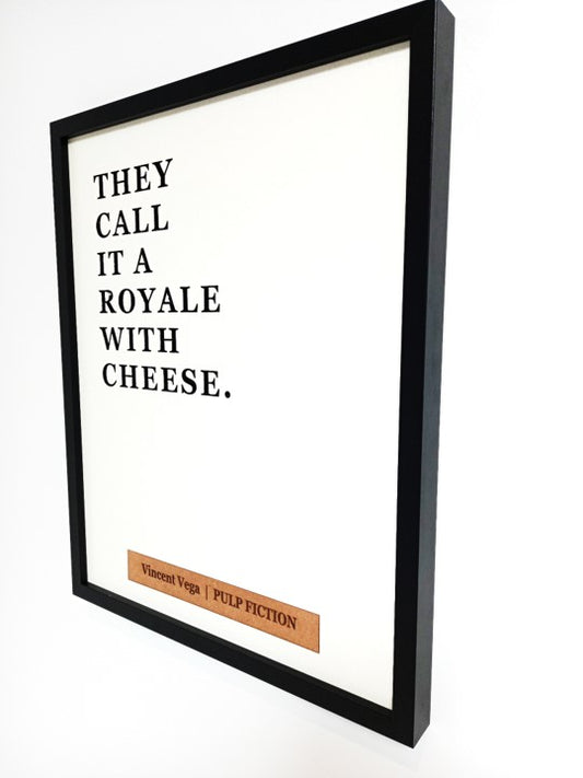 Royale with Cheese - Pulp Fiction, Laser Cut Wall Art - 53cm x 43cm x 3cm - Urban Vibe Studio