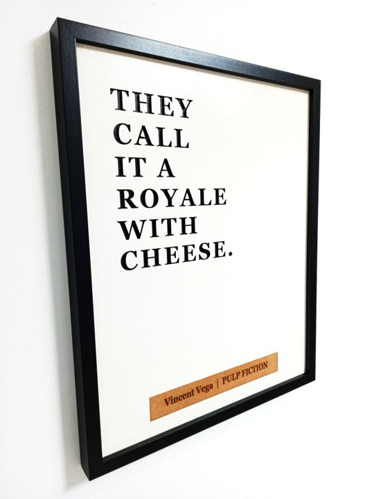 Royale with Cheese - Pulp Fiction, Laser Cut Wall Art - 53cm x 43cm x 3cm - Urban Vibe Studio