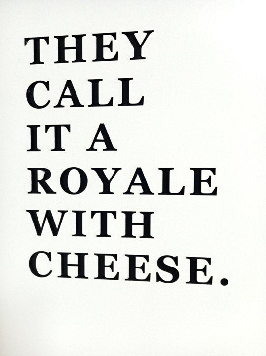 Royale with Cheese - Pulp Fiction, Laser Cut Wall Art - 53cm x 43cm x 3cm - Urban Vibe Studio