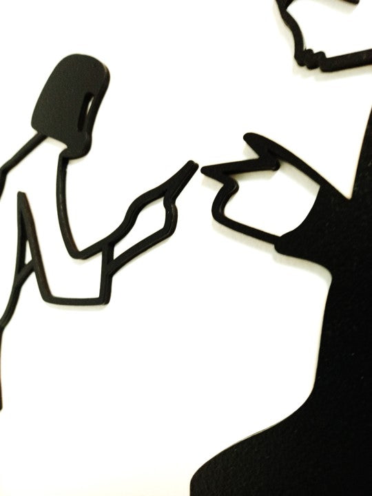 Pulp Fiction Dance Scene - Laser Cut Wall Art, Framed - 43cm x 43cm x 3cm - Urban Vibe Studio