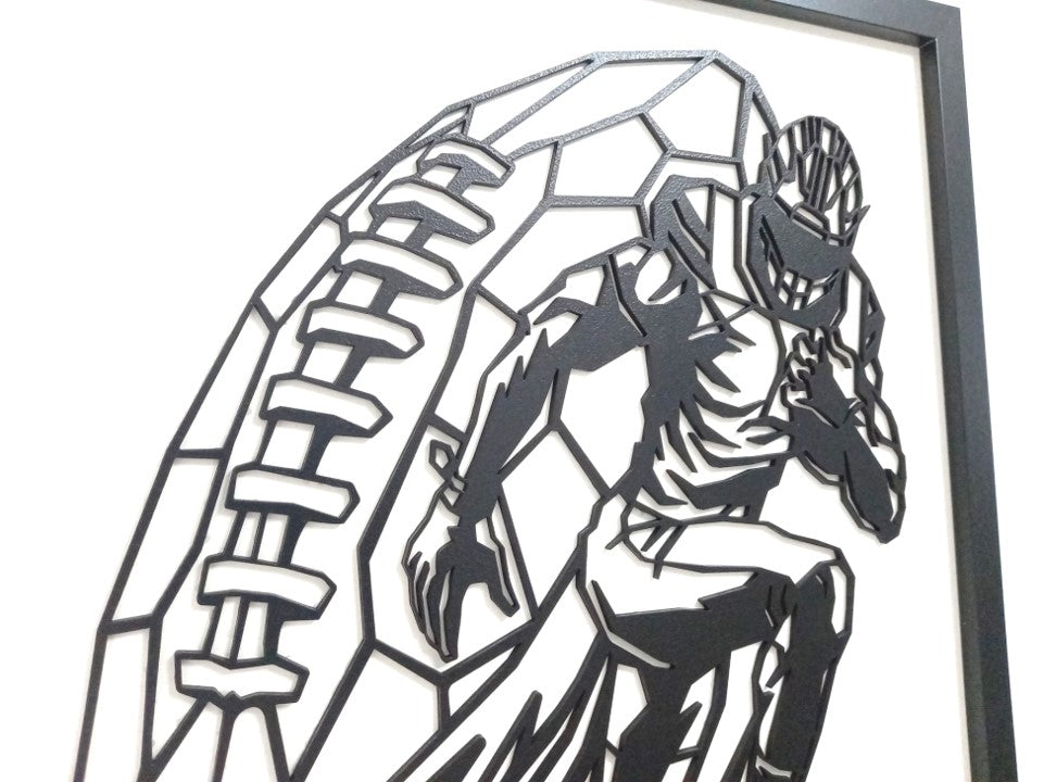 NFL (American Football) - Laser Cut Wall Art, Framed - 53cm x 43cm - Urban Vibe Studio