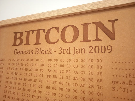 Genesis Block - Framed Engraved Wall Art - 53cm x 43cm - Urban Vibe Studio