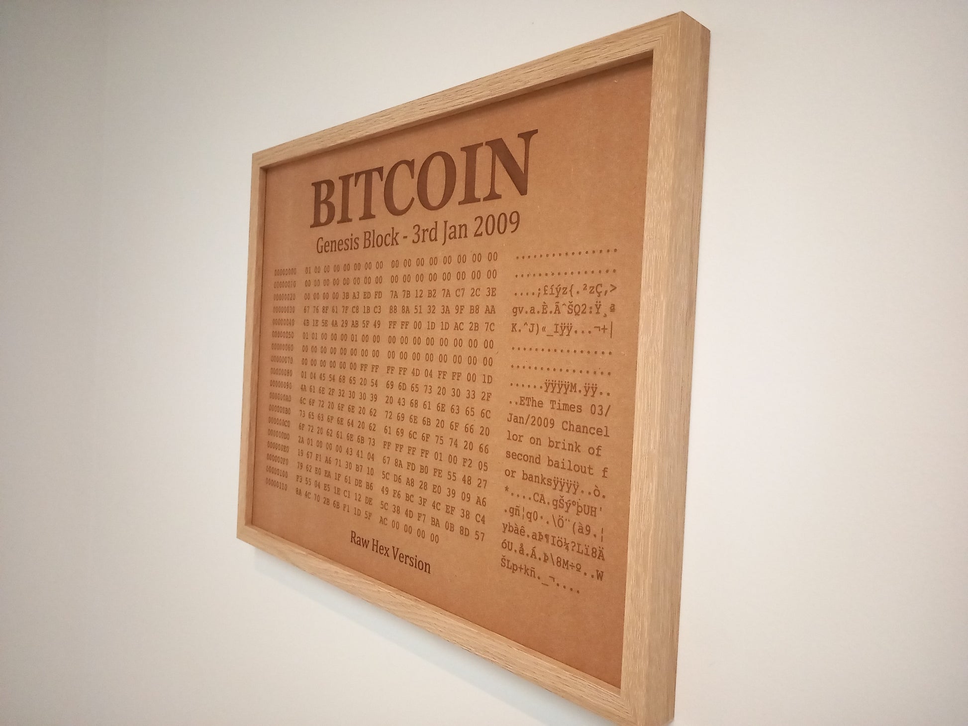 Genesis Block - Framed Engraved Wall Art - 53cm x 43cm - Urban Vibe Studio