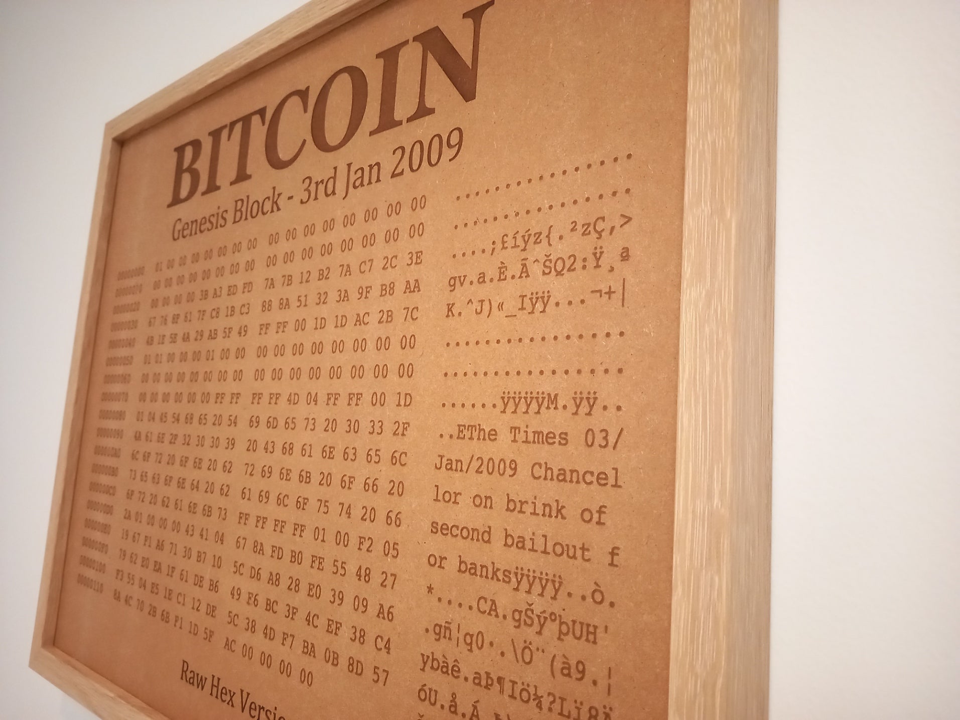 Genesis Block - Framed Engraved Wall Art - 53cm x 43cm - Urban Vibe Studio
