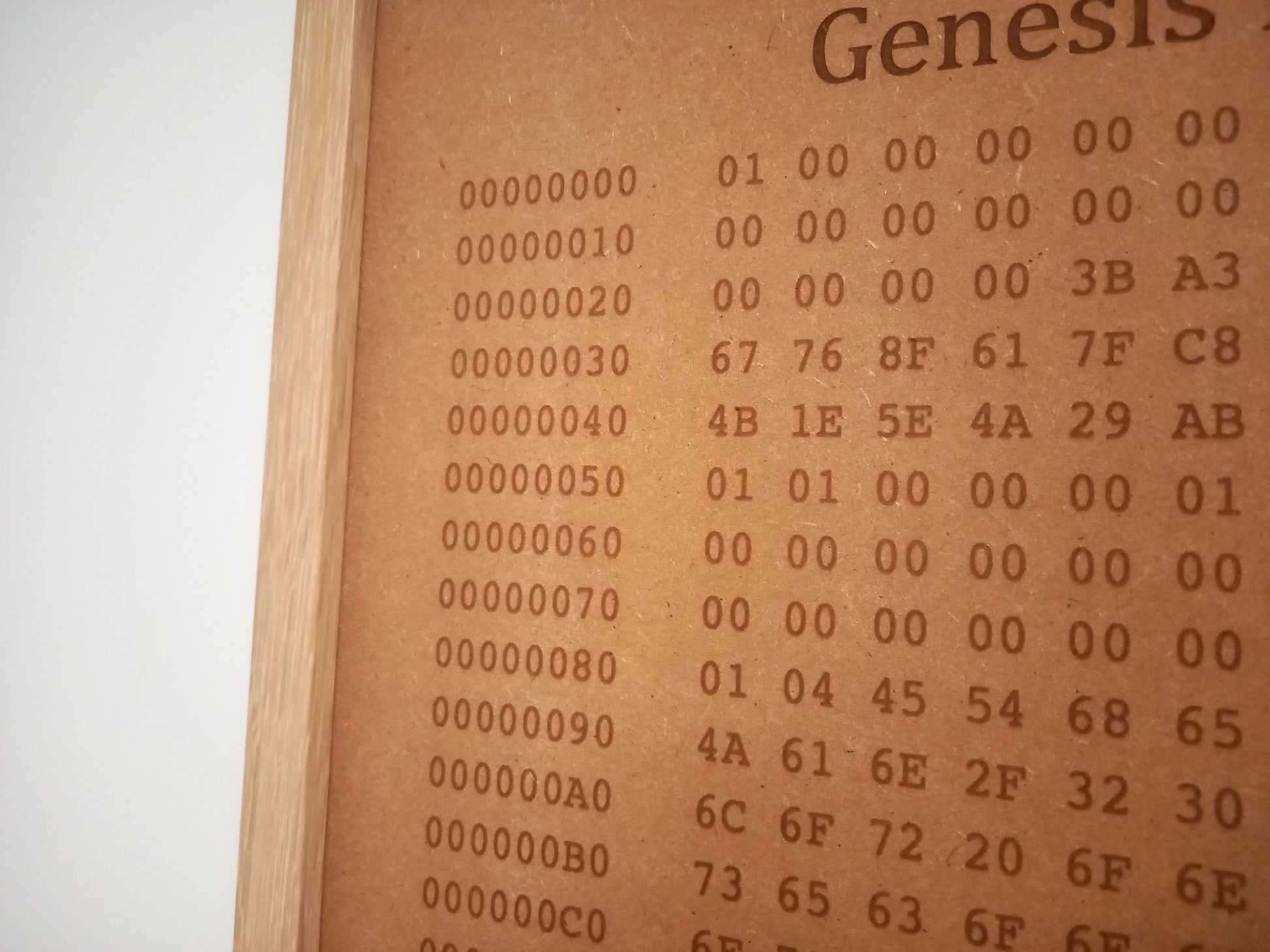 Genesis Block - Framed Engraved Wall Art - 53cm x 43cm - Urban Vibe Studio