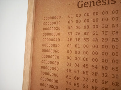 Genesis Block - Framed Engraved Wall Art - 53cm x 43cm - Urban Vibe Studio