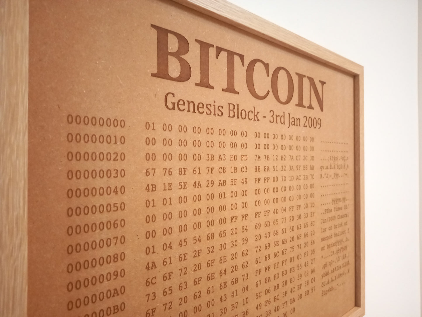 Genesis Block - Framed Engraved Wall Art - 53cm x 43cm - Urban Vibe Studio