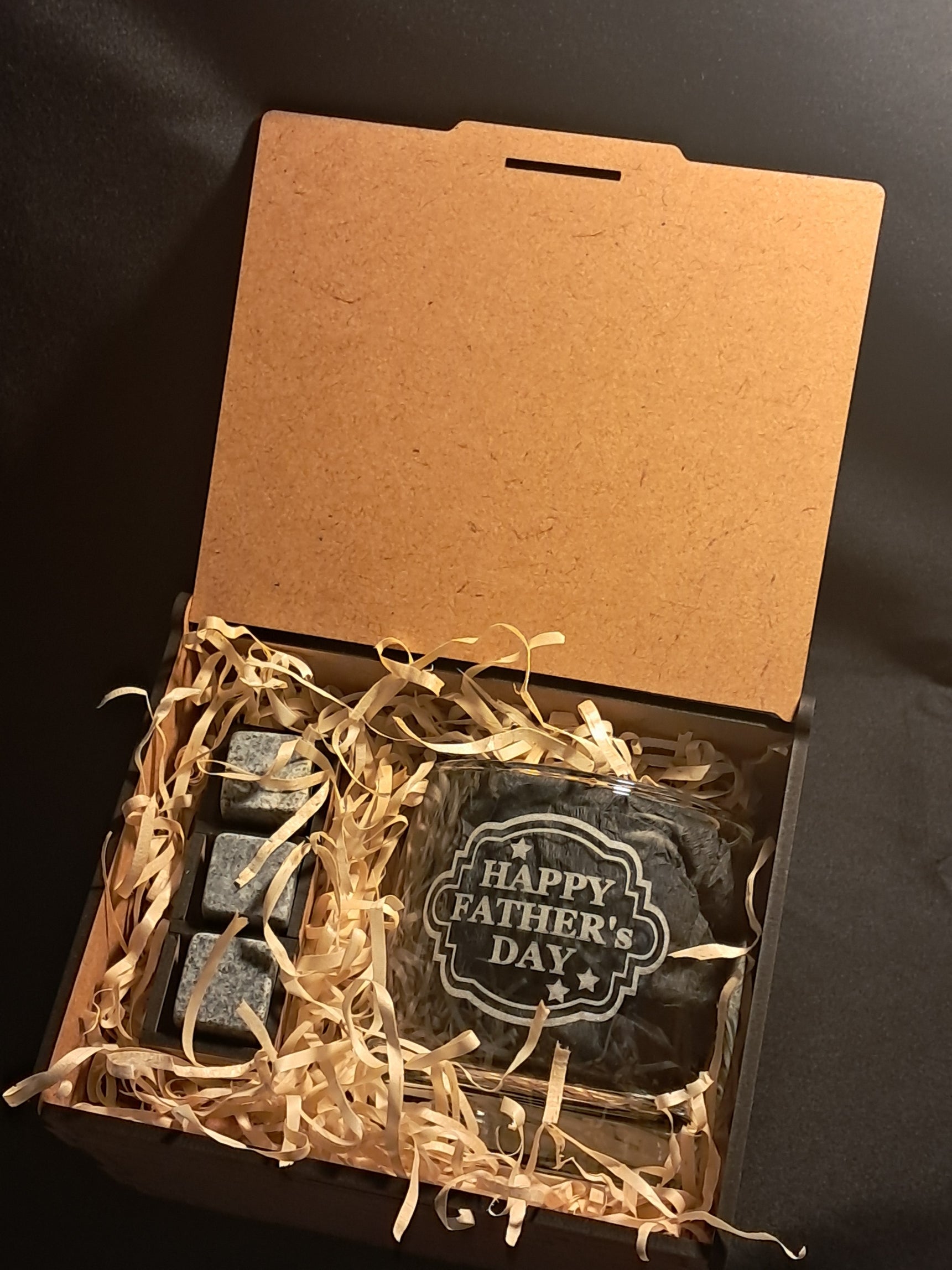 Happy Fathers Day - Laser Engraved Whiskey Glass - Urban Vibe Studio
