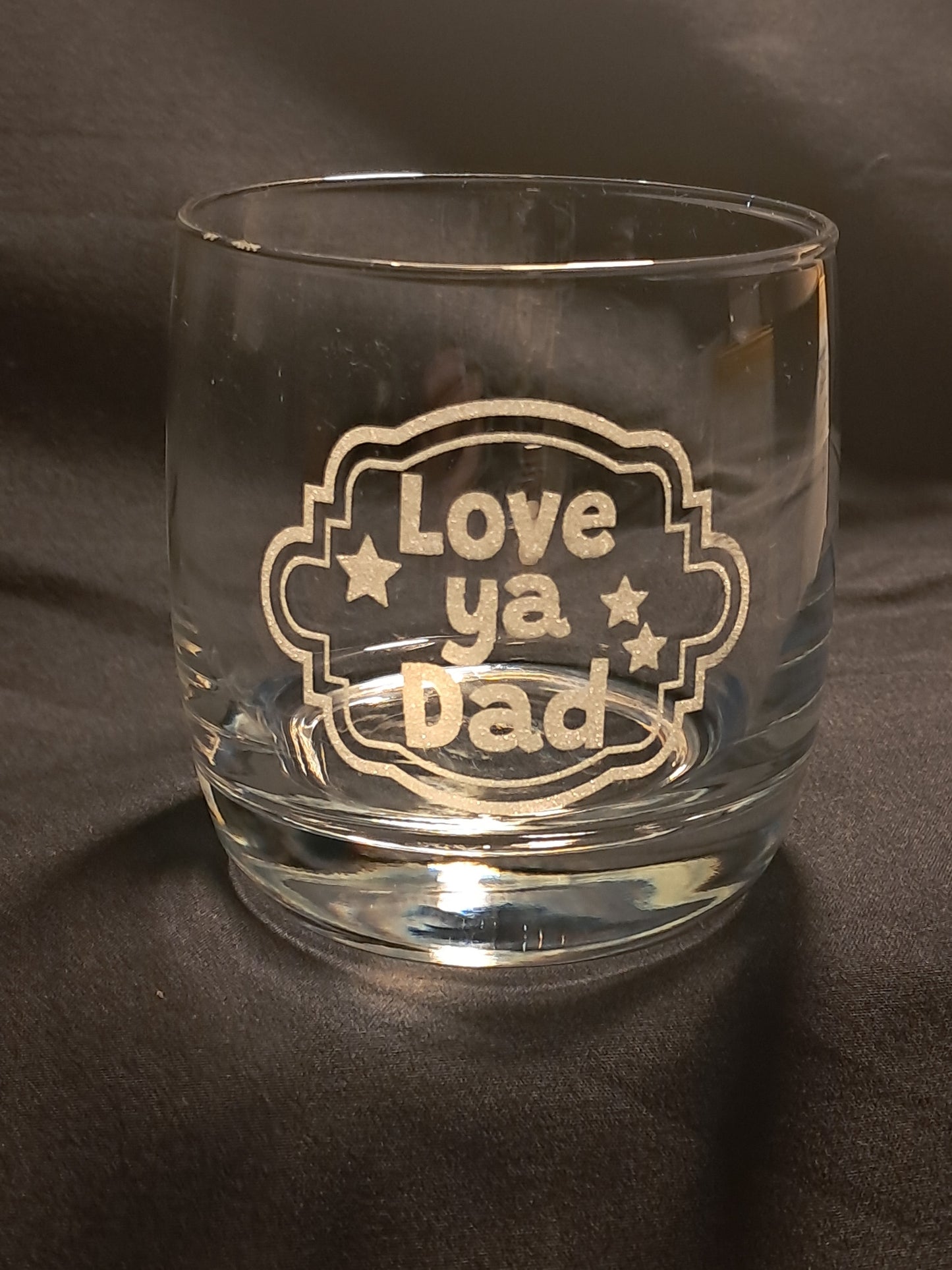 Love Ya Dad - Laser Engraved Whiskey Glass - Urban Vibe Studio