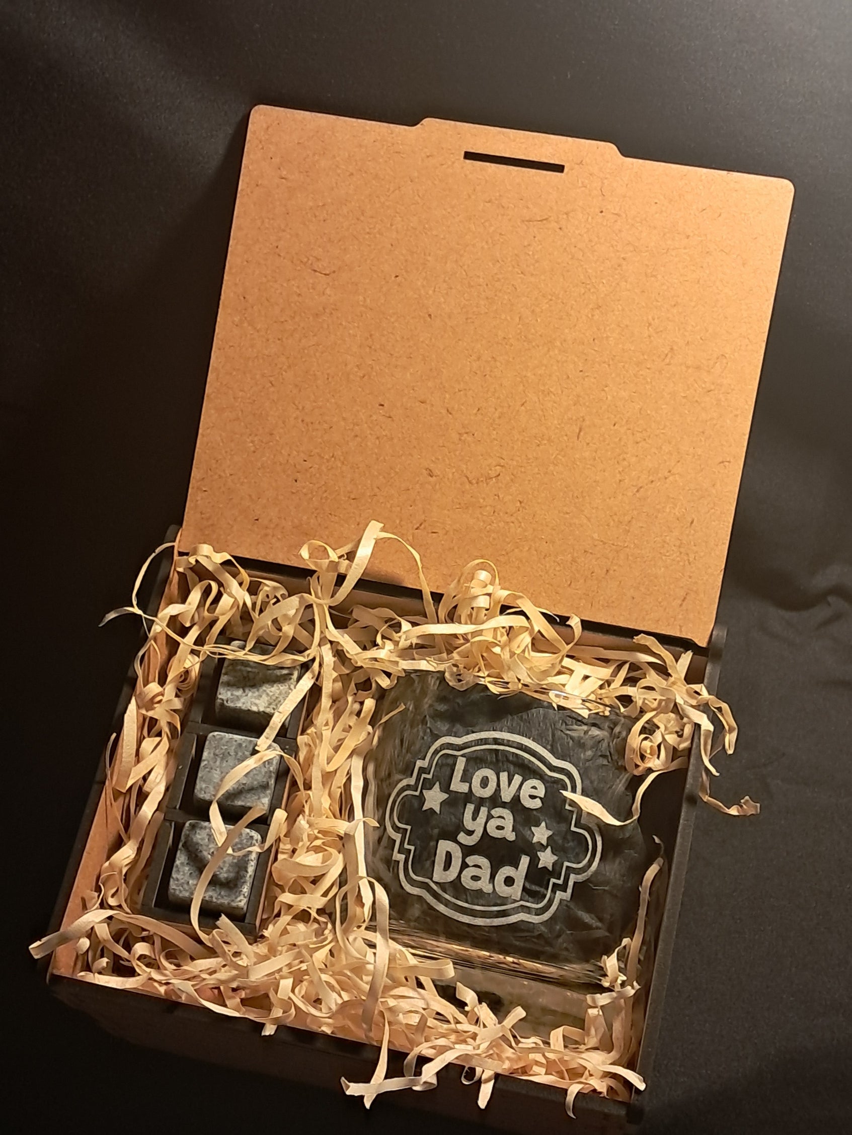 Love Ya Dad - Laser Engraved Whiskey Glass - Urban Vibe Studio