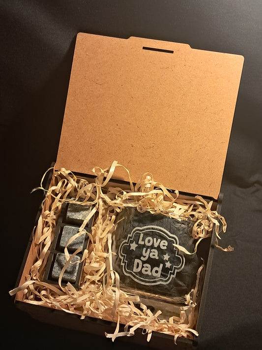 Love Ya Dad - Laser Engraved Whiskey Glass - Urban Vibe Studio
