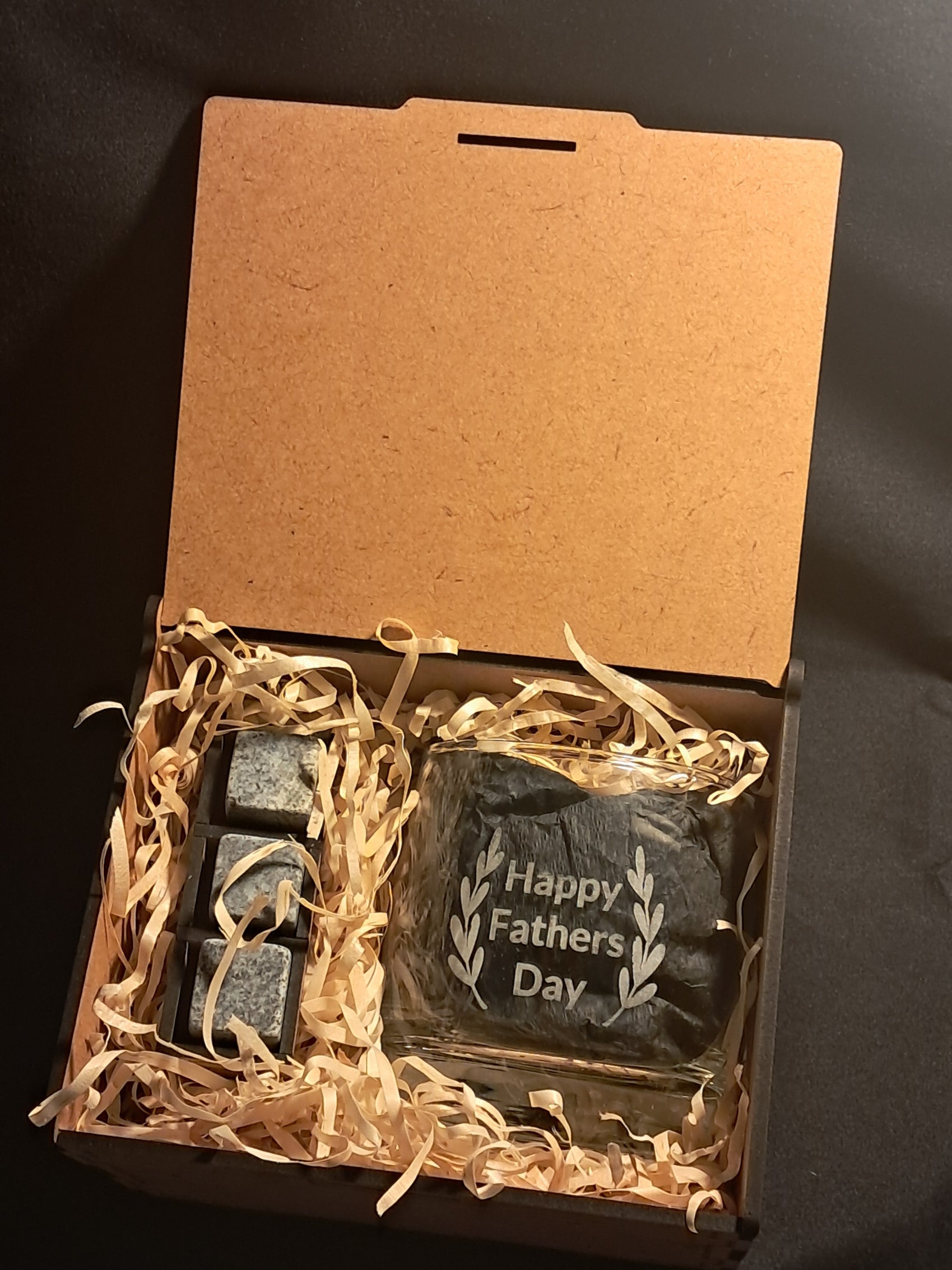Happy Fathers Day - Laser Engraved Whiskey Glass - Urban Vibe Studio
