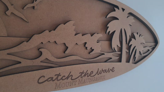 Catch a Wave - 4 Layer, Laser Cut Wall Art