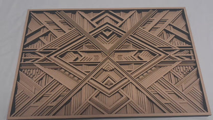 10 Layer, 3D Geometric Laser Cut Wall Art "Kit" - NZ Made