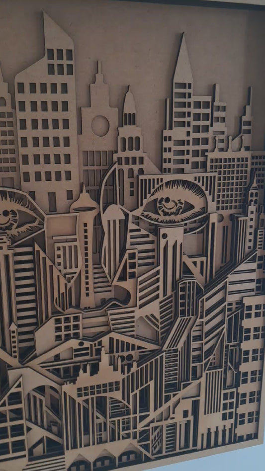 Cities Have Eyes - 10 Layer, Laser Cut Wall Art