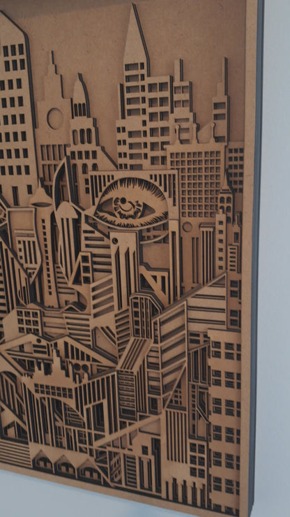 Cities Have Eyes - 10 Layer, Laser Cut Wall Art