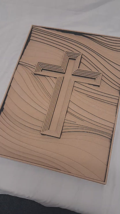 Cross - 8 Layer, Laser Cut Wall Art "Kit"